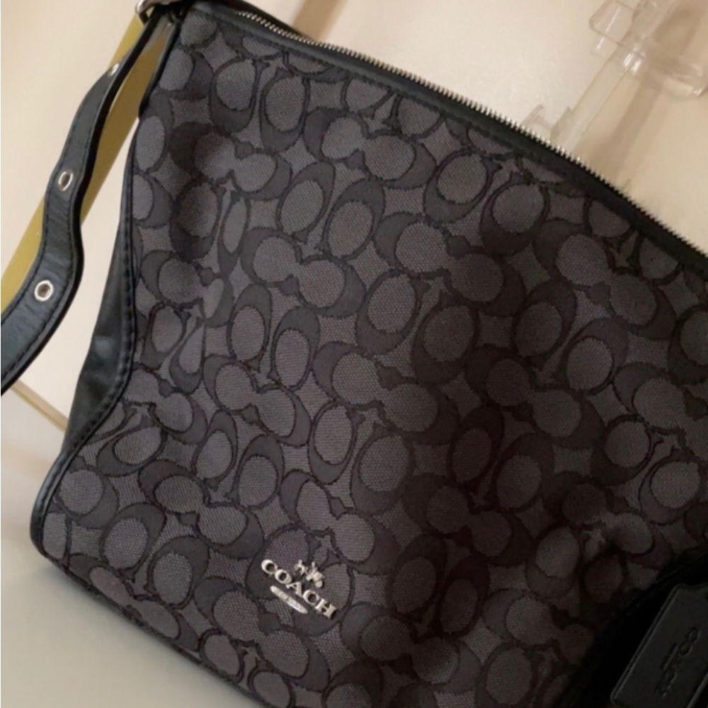 Small Black Coach Logo Dufflette